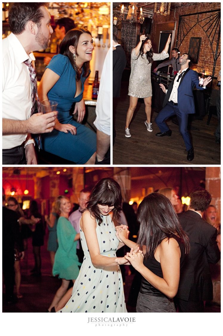 Wedding guests dancing and celebrating during lively reception party collage