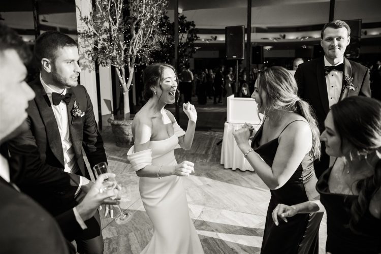 Elegant wedding moment, candid and joyful.